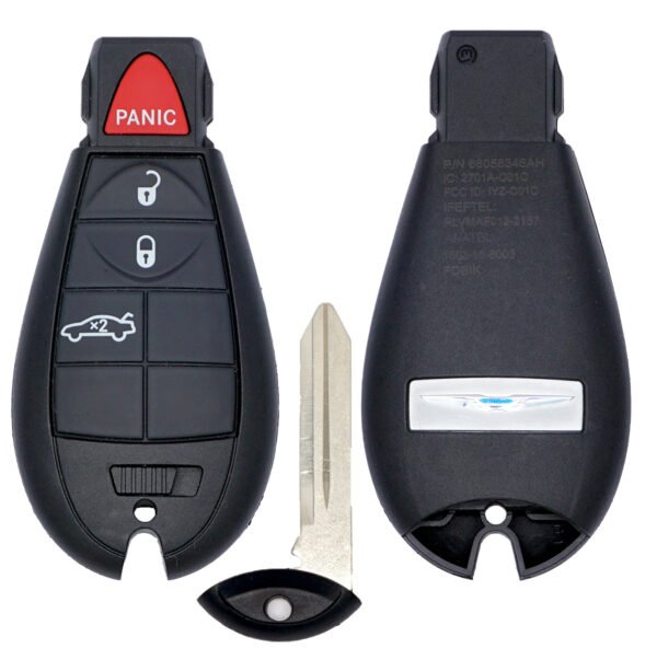 2008-2013 CHRYSLER 300 4B FOBIK STYLE KEYLESS REMOTE FOB TRANSMITTER IYZ-C01C 68058346