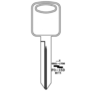 JMA FORD LINCOLN MERCURY 8 CUT KEY BLANK FO-15D 1196FD H75 PACK OF 10