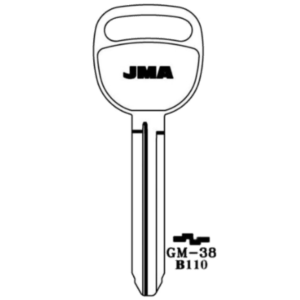 JMA GM DOUBLE SIDED 10 CUT KEY BLANK GM-38 B110 PACK OF 10