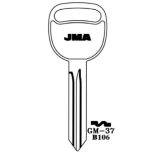 JMA GM DOUBLE SIDED 10 CUT KEY BLANK– Z KEYWAY – GM-37 P1115 B106 PACK OF 10