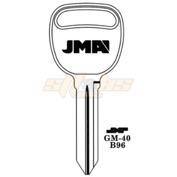 JMA GM DOUBLE SIDED KEY BLANK GM-40 P1110 B96 PACK OF 10