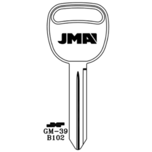 JMA GM TRUCK KEY BLANK GM-39 B102 / P1113 PACK OF 10
