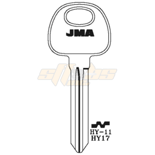 JMA HYUNDAI KIA 10 CUT KEY BLANK HY-11 HY17 PACK OF 10