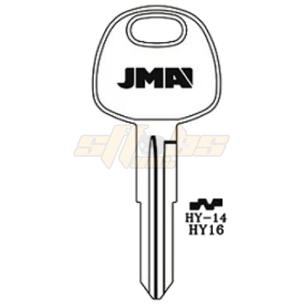 JMA HYUNDAI / KIA HY16 BLANK KEY HY-14 PACK OF 10