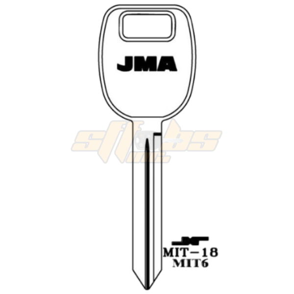 JMA MITSUBISHI 8 CUT KEY BLANK MIT-18 X263 MIT6 PACK OF 10