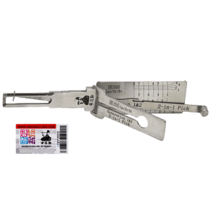 ORIGINAL LISHI HU66 VOLKSWAGEN AUDI 2 TRACK SINGLE LIFT 2 IN 1 LOCKSMITH DOOR PICK AND DECODER TOOL