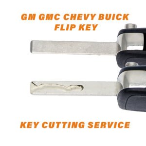 GM GMC CHEVY BUICK FLIP KEY KEYLESS REMOTE TRANSMITTER KEY CUTTING SERVICE