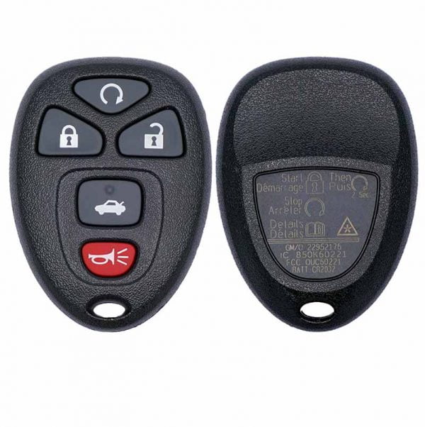 2006-2016 GM GMC CHEVROLET BUICK CADILLAC 5B KEYLESS ENTRY REMOTE FOB TRANSMITTER W/ REMOTE START OUC60221 / OUC60270