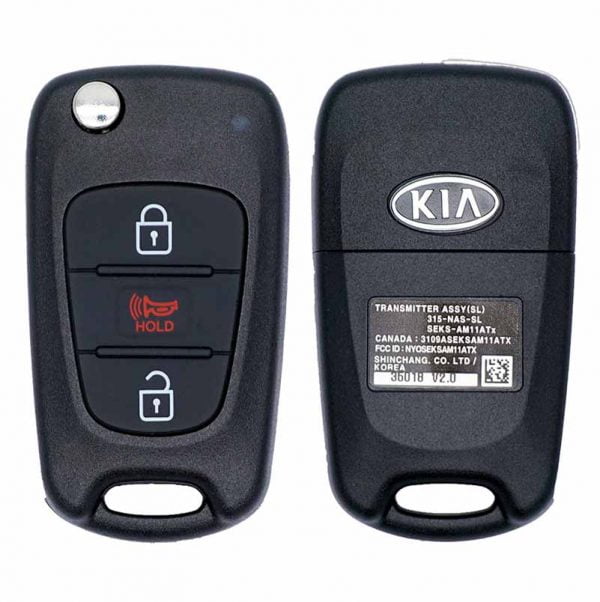 2012-2013 KIA SPORTAGE 3B FLIP STYLE KEYLESS REMOTE FOB TRANSMITTER NY0SEKSAM11ATX (SL)