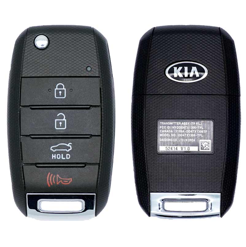 OEM Kia Optima Flip Key Remote – 2014-2015, NYODD4TX1306-TFL, With Uncut Blade