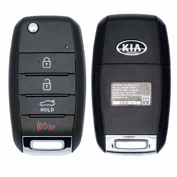 2014-2016 KIA FORTE 4B FLIP STYLE KEYLESS REMOTE FOB TRANSMITTER 95430-A7400 OSLOKA-870T