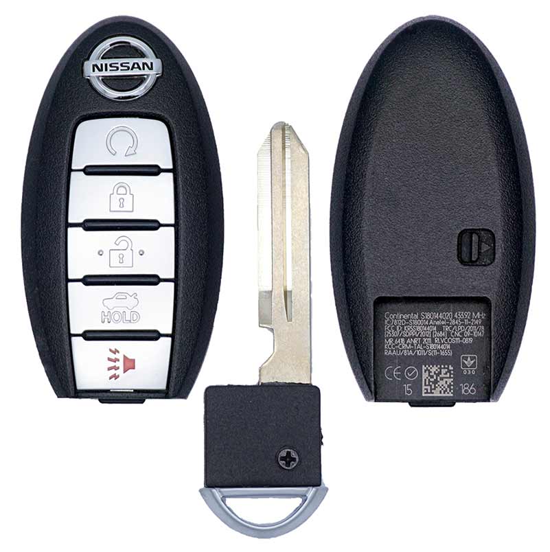 thumbnail image 2 of 2013-2015 Nissan Altima OEM Smart Key Fob With Remote Start – 285E3-9HP5B, Includes Uncut Blade & Battery 2 of 5