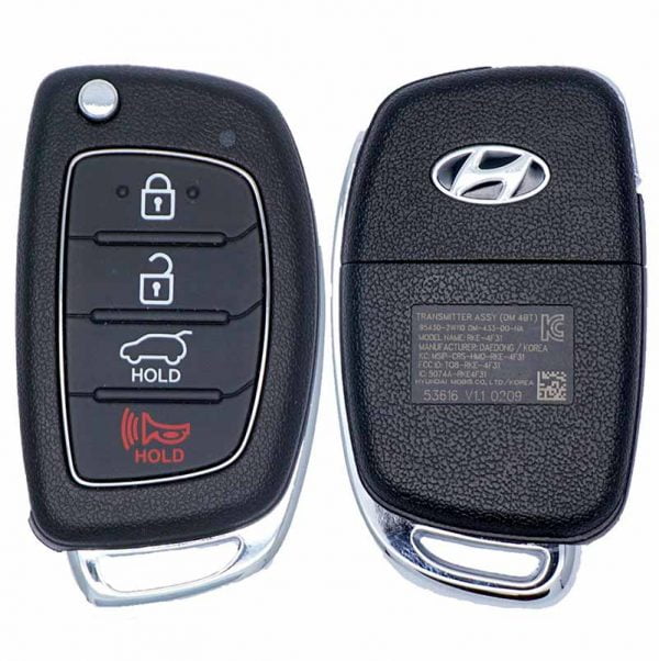 2015-2019 HYUNDAI SANTA FE 4B FLIP STYLE KEYLESS REMOTE FOB TQ8-RKE-4F31 95430-2W110