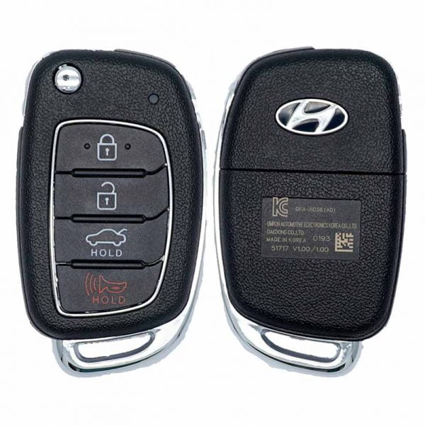 2017-2018 HYUNDAI ELANTRA 4B FLIP STYLE KEYLESS REMOTE FOB TRANSMITTER 95430-F2000 F2001