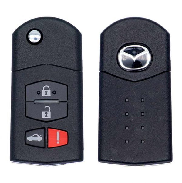 2006-2015 MAZDA 4B KEYLESS ENTRY FLIP KEY TRANSMITTER BBM4-67-5RY BGBX1T478SKE125-01