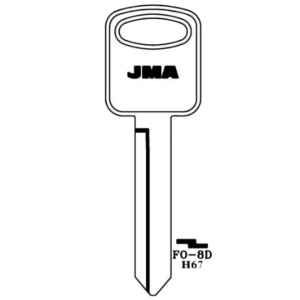 JMA FORD 10 CUT KEY BLANK FO-8D H67 PACK OF 10