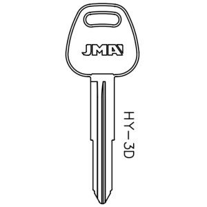 JMA HYUNDAI HY5 / X196 KEY BLANK HY-3D PACK OF 10