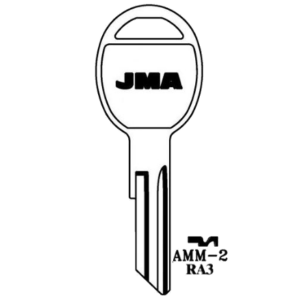 JMA INTERNATIONAL KEY BLANK AMM-2 RA3 PACK OF 10