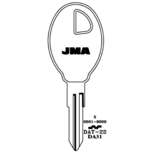 JMA NISSAN INFINITI 8 CUT KEY BLANK DAT-22 X210 DA31 PACK OF 10