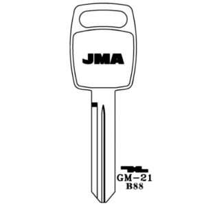 JMA SATURN 7 CUT KEY BLANK B88 GM-21 P1108 PACK OF 10