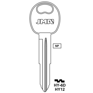 JMA HYUNDAI HY12 / X232 KEY BLANK HY-6D PACK OF 10