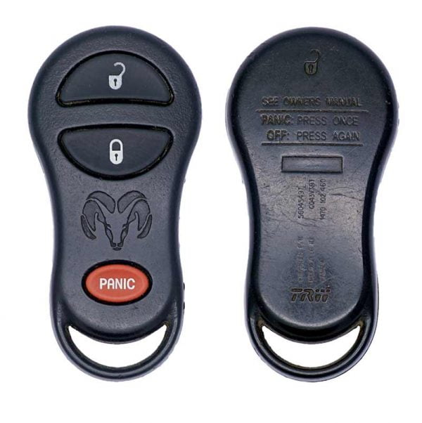 1999-2001 CHRYSLER DODGE 3B KEYLESS ENTRY REMOTE FOB GQ43VT9T 56045497