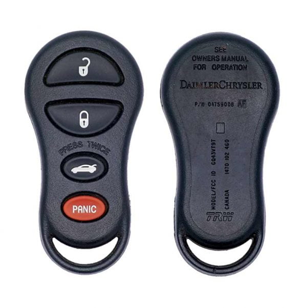 2000-2006 CHRYSLER DODGE 4B KEYLESS ENTRY REMOTE FOB GQ43VT9T 04759008