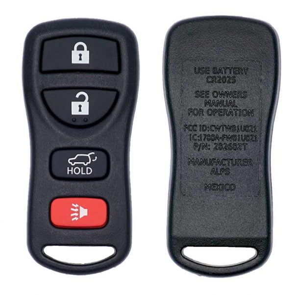 2004-2015 4B W/HATCH NISSAN KEYLESS ENTRY REMOTE FOB TRANSMITTER CWTWB1U821