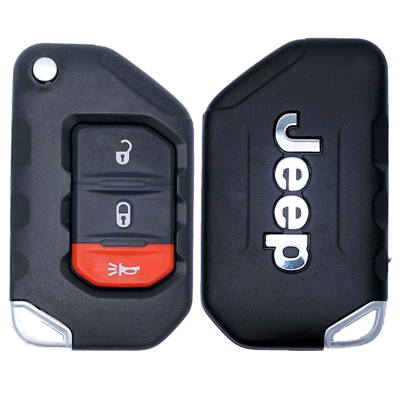 ROADFAR OHT1130261 4 Buttons Keyless Entry Remote Car Key Fob 1pc Uncut Replacement fit for Jeep for Gladiator 20 for Jeep for Wrangler 18-20 