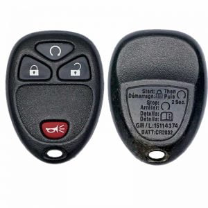 2006-2011 GM 4B KEYLESS ENTRY REMOTE FOB TRANSMITTER 15114374 KOBGT04A