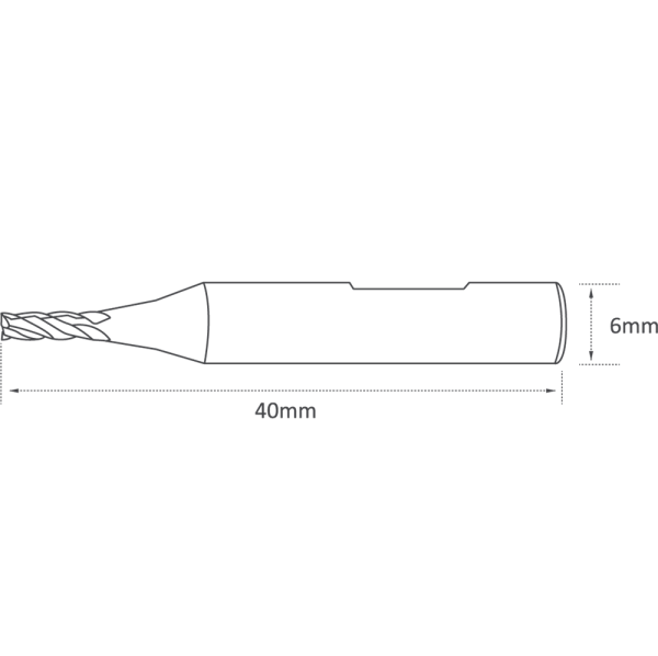 2mm CARBIDE END MILL CUTTER FOR TRITON/BLACK WIDOW/SEC-E9/XHORSE - Image 3