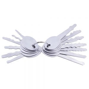 13-PIECE STAINLESS STEEL JIGGLER KEY SET BY LOCK MONKEY