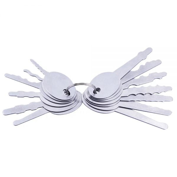 13-PIECE STAINLESS STEEL JIGGLER KEY SET BY LOCK MONKEY