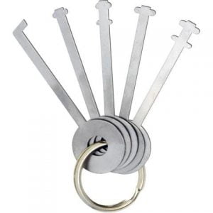 5PC WARDED PADLOCK PICK SET MK210 BY LOCK MONKEY