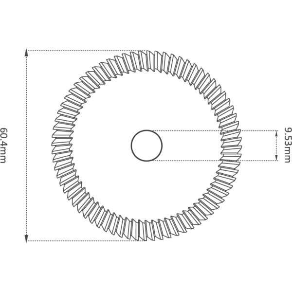 HSS M35 60.4mm (80°) ANGLE MILLING CUTTER - Image 2