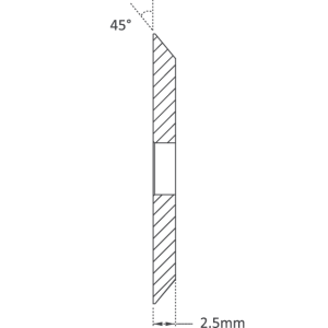 CARBIDE 60.3mm (90°) ANGLE MILLING CUTTER FOR HPC