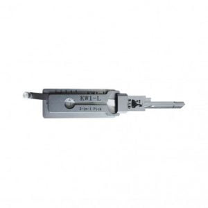 ORIGINAL LISHI 2-IN-1 PICK FOR KW1 WITH REVERSED READING PANE FOR RIGHT HAND HINGED DOORS AND LEVER LOCKS WITH HORIZONTAL LOCK CYLINDERS - ANTI-GLARE