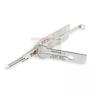 ORIGINAL LISHI NSN14 DA34 SUB1 X237 NISSAN 10-CUT 2-IN-1 PICK - DOOR/TRUNK - ANTI GLARE