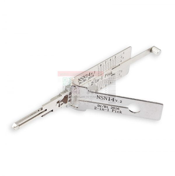 ORIGINAL LISHI NSN14 DA34 SUB1 X237 NISSAN 10-CUT 2-IN-1 PICK - DOOR/TRUNK - ANTI GLARE