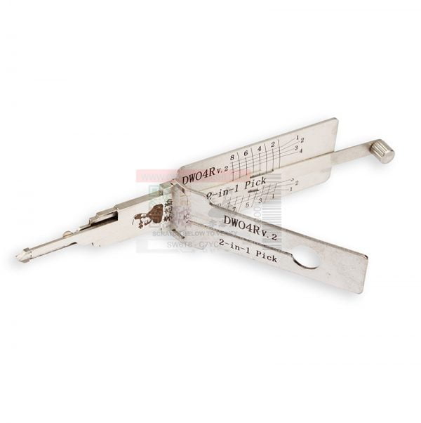 ORIGINAL LISHI DW04R V2 2-IN-1 PICK - DOOR/TRUNK - ANTI GLARE