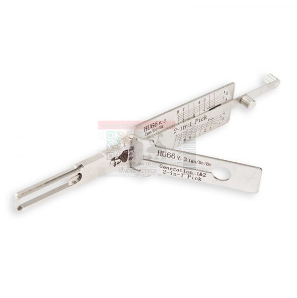 ORIGINAL LISHI HU66 VAG TWIN LIFTER AUDI VOLKSWAGEN 2-IN-1 PICK - IGNITION / DOOR / TRUNK - ANTI GLARE