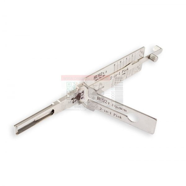 ORIGINAL LISHI HU92 BMW TWIN LIFTER 2-TRACK 2-IN-1 PICK - IGNITION/DOOR/TRUNK - ANTI GLARE