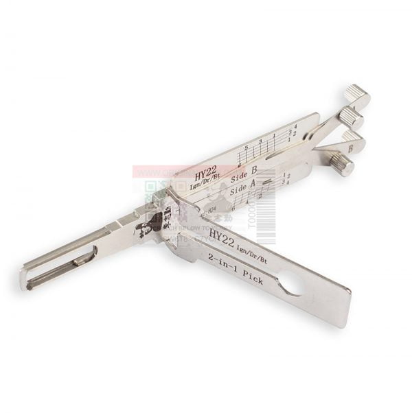 ORIGINAL LISHI HY22 KIA7 KK10 2-TRACK 6-CUT HYUNDAI KIA 2-IN-1 PICK - IGNITION / DOOR / TRUNK - ANTI GLARE