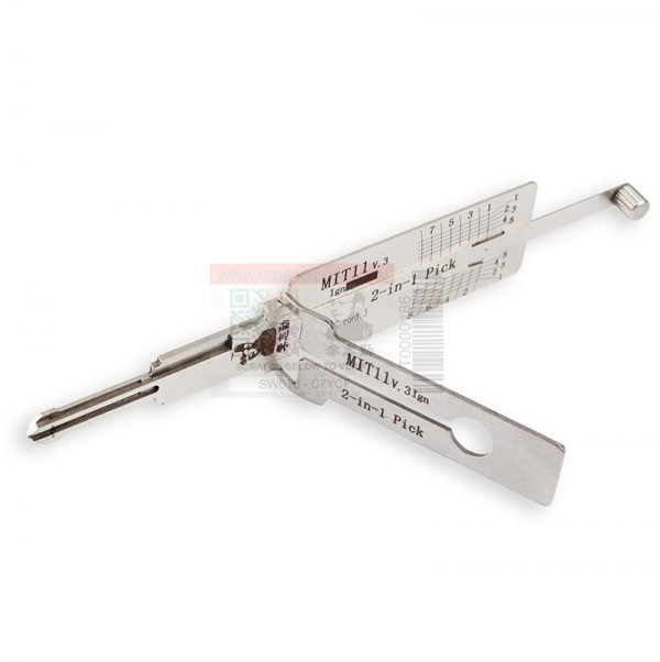 ORIGINAL LISHI MIT11 / MIT3 8-CUT MITSUBISHI 2-IN-1 PICK - IGNITION - ANTI GLARE