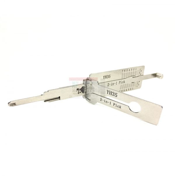 ORIGINAL LISHI YH35 / YM64 (REVERSE OF YH35R) FOR YAMAHA IGNITION WITH MAGNETIC GATE 2-IN-1 PICK - ANTI GLARE