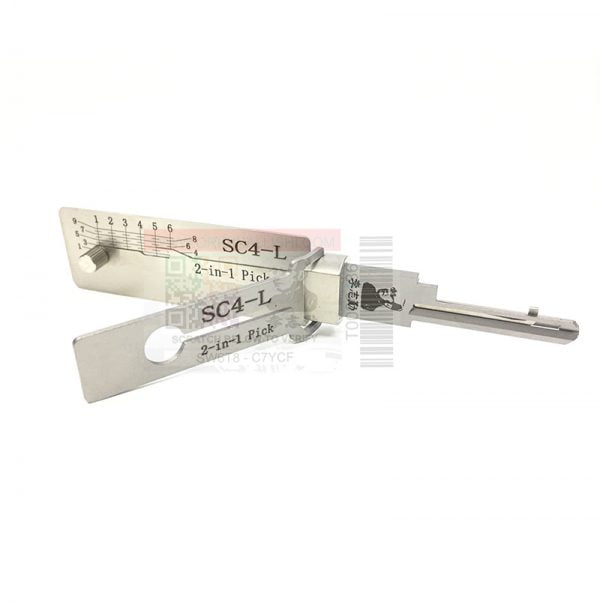 ORIGINAL LISHI 2-IN-1 TOOL REVERSED SC4 FOR SCHLAGE LOCKS - ANTI-GLARE