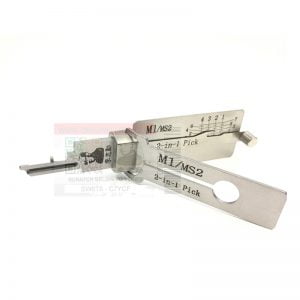 ORIGINAL LISHI 2 IN 1 PICK FOR MASTER LOCK PADLOCKS THAT USE M1 / MS2 KEY BLANKS - ANTI-GLARE