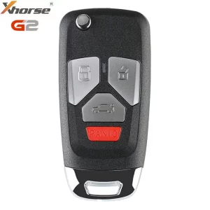 Xhorse G2 car key fob with lock, unlock, trunk, and panic buttons