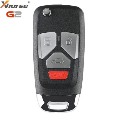 Xhorse G2 car key fob with lock, unlock, trunk, and panic buttons