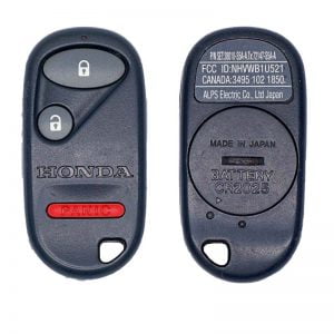 2001-2005 HONDA CIVIC PILOT 3B REMOTE FOB TRANSMITTER NHVWB1U521/ NHVWB1U523